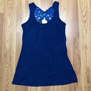 Kirra 💫 Racerback Sequin Bow Tank Top